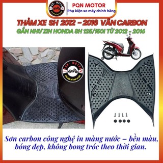 Thảm Để Chân Sh 2012 - 2016, Sh 125/150i Vân Carbon Chính Hãng Aristar. Thảm Sh 2012 - 2016