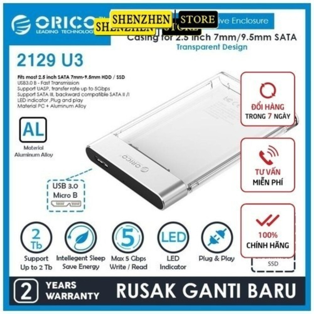 Hộp ổ cứng Hdd Box ORICO 2139U3/ 2577U3/2129U3 2.5 inch - Hộp đựng ổ cứng ngoài di động USB 3.0