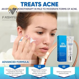Kem dưỡng da mặt FASHYUNER, Giảm đỏ 12% Acne 12% Kem Hỗ trợ giảm mụn, Làm rõ da dễ dàng Mụn ngăn ngừa mụn đột phá Chăm sóc da mặt