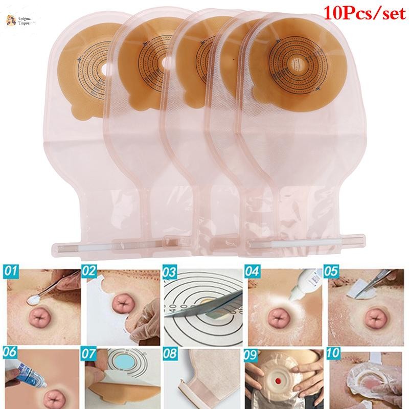 Cod 10 Chiếc Túi Colostomy 25-60mm Túi Stoma Túi Một Mảnh Mở Kẹp Ostomy Túi Mới