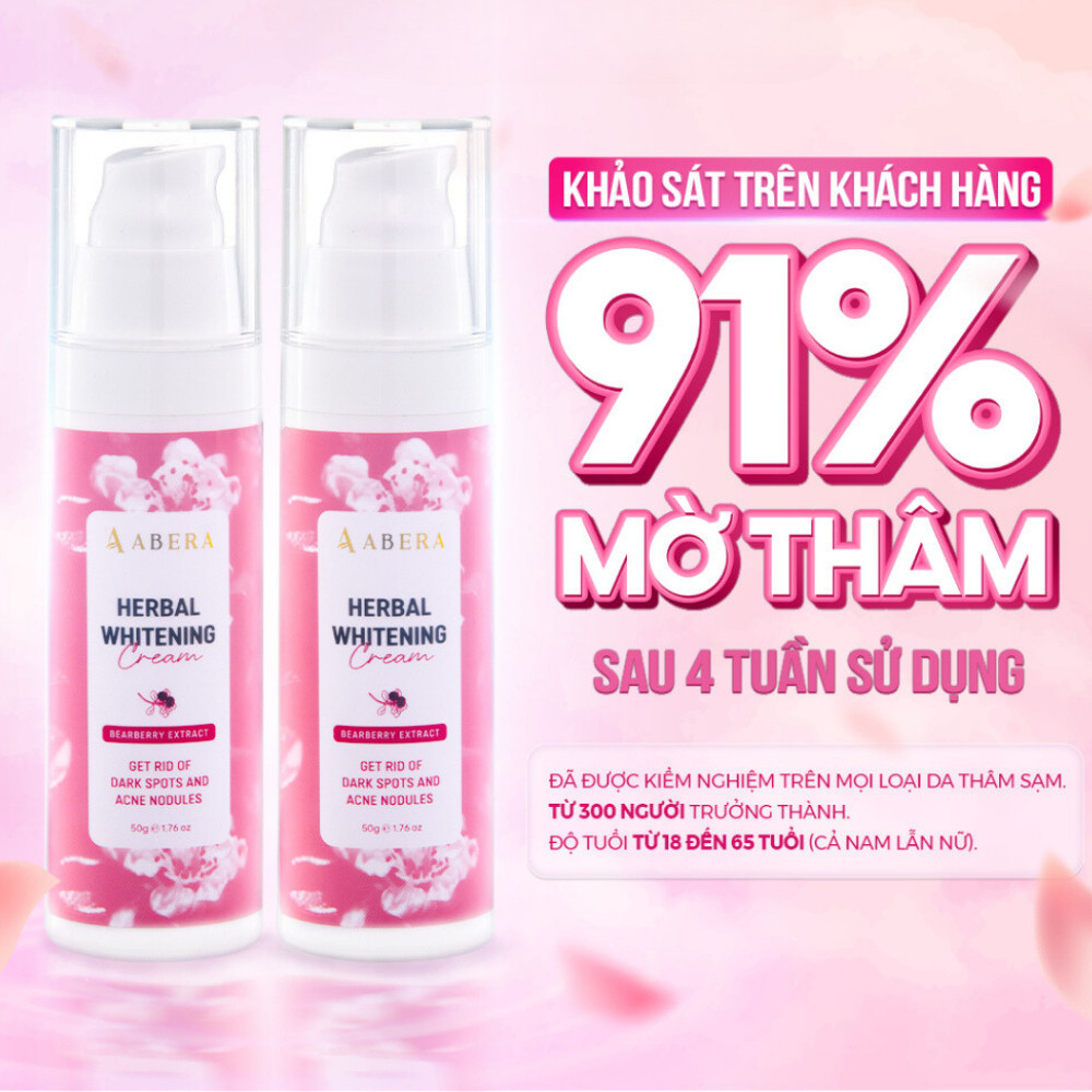 Kem mờ thâm thảo dược ABERA - Kem ABERA mờ thâm bẹn, nách, khuỷu tay, đầu gối chỉ sau 1 liệu trình chai 50ml - YOUNG