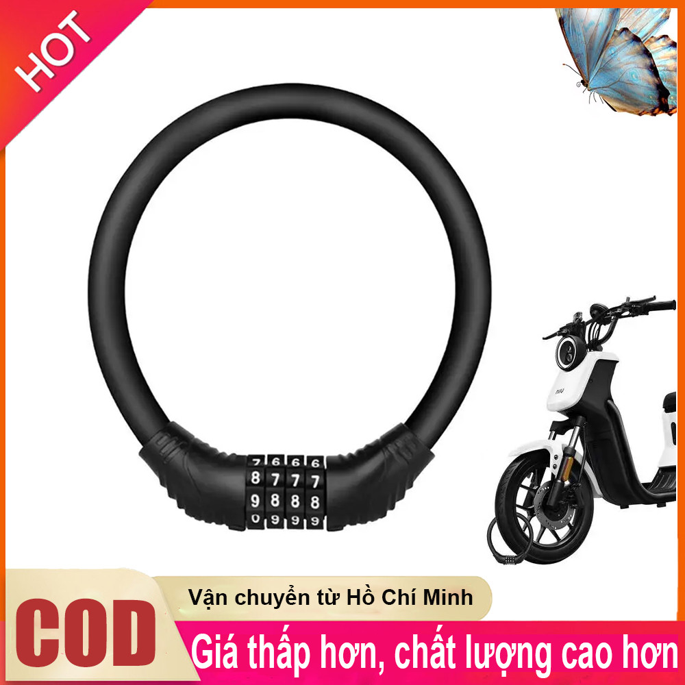 Chống Trộm Dây Treo Yên An Toàn Bền Dây khóa xe đạp Ổ Khóa Mật Khẩu 4 Số Thể Thao Khóa Xe Đạp 