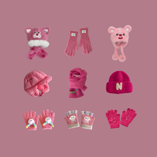  Mũ trẻ em Khăn quàng cổ tích hợp mùa đông bé trai bé gái Mũ bảo vệ tai dày ấm áp cho bé Mũ len QN412 