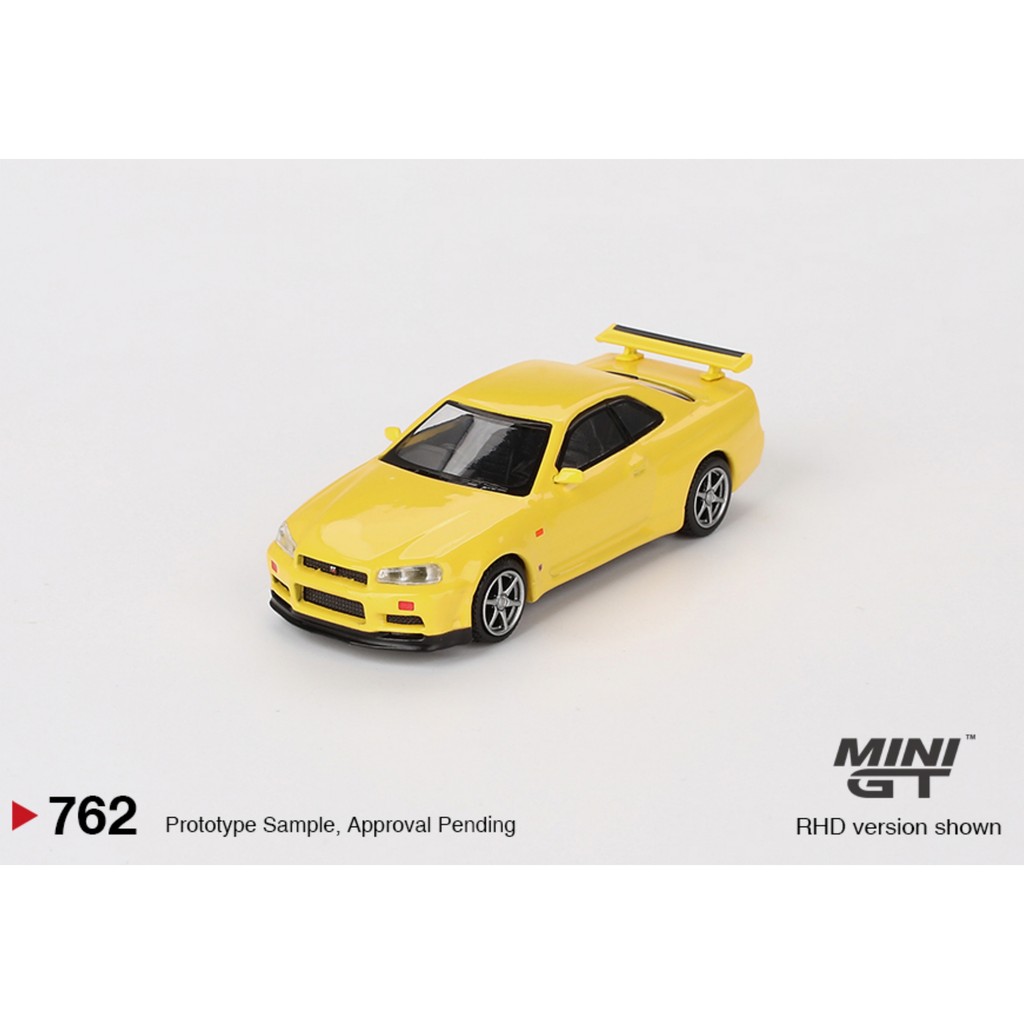 MINIGT 1: 64 Nissan GT-R Nissan GTR R34 V-Spec Mẫu xe hợp kim màu vàng 762