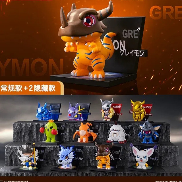 (✿Tùy chọn) POPMART Digimon Adventure FRIDGE MAGNET Hộp mù Hợp thời trang Chơi tay-Run