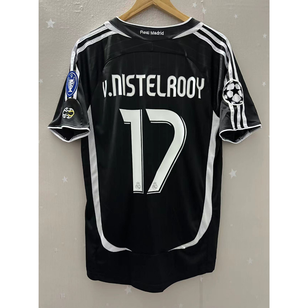 Nam 2006-07 Real Madrid Sân khách Retro Jersey – Beckham, Ronaldo, Van Nistelrooy – Áo bóng đá cổ đi