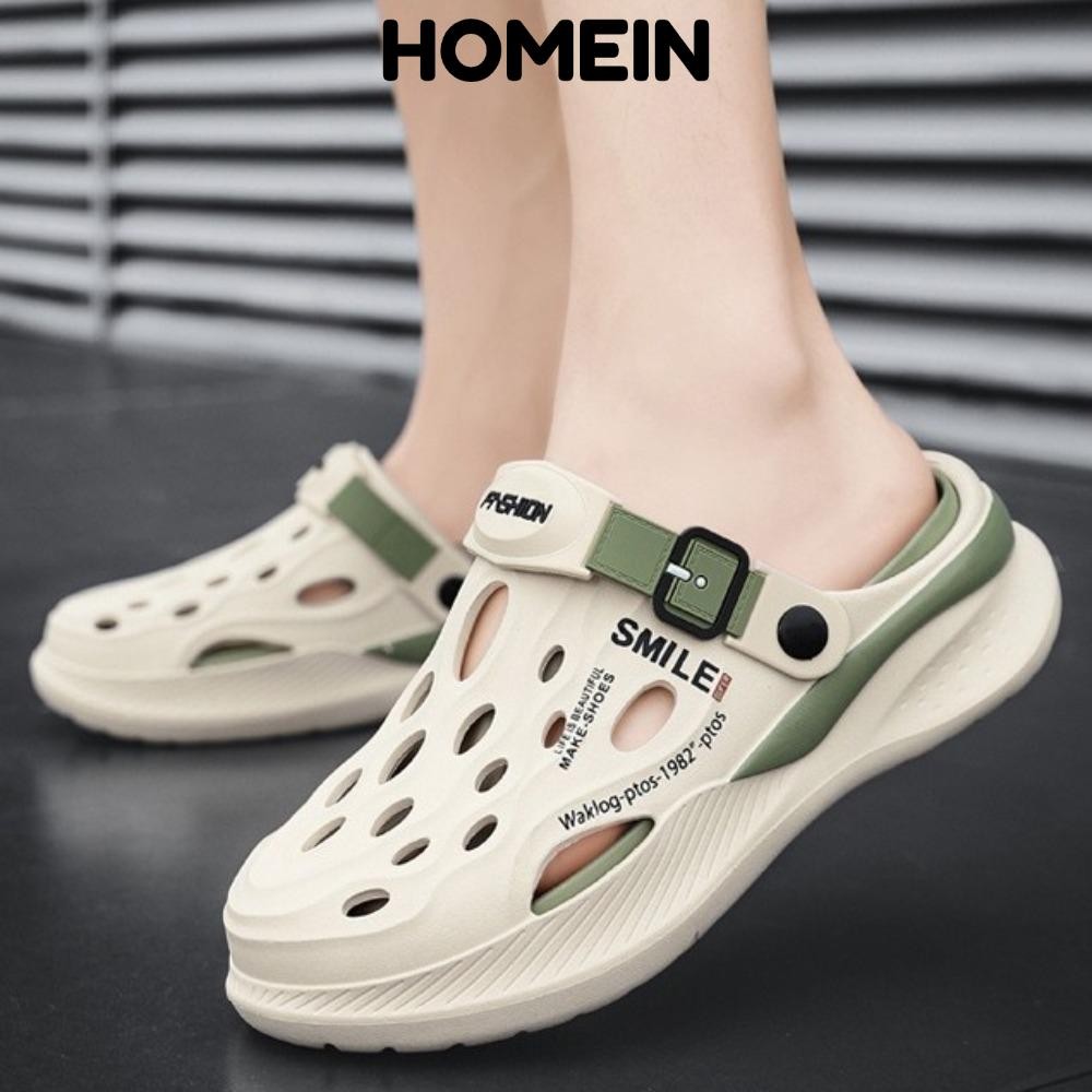 Dép nam HOMEIN, Dép đế dày thoải mái chống trượt, Dép đế dày mềm mại sáng tạo Xăng đan thông thường đi biển mùa hè