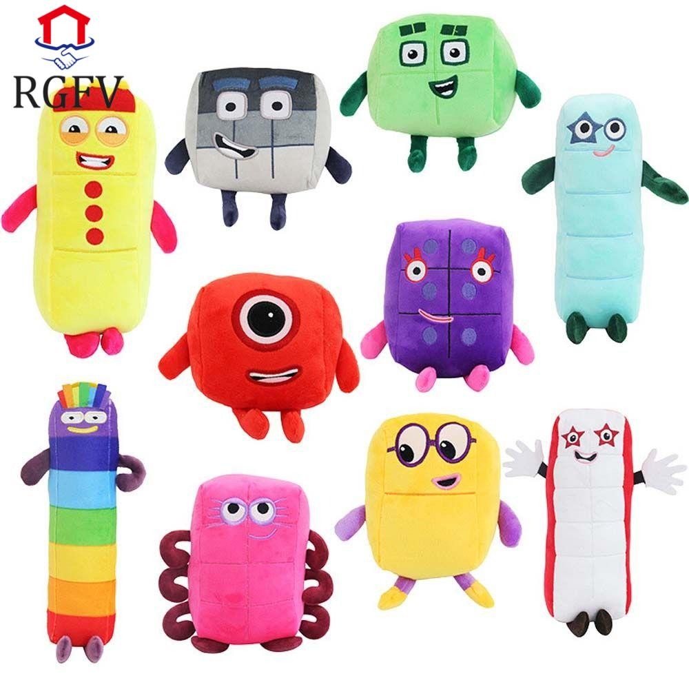 RGFV Numberblocks Đồ chơi sang trọng Đồ chơi động vật sang trọng Quà tặng trẻ em Phim dễ thương Chươ
