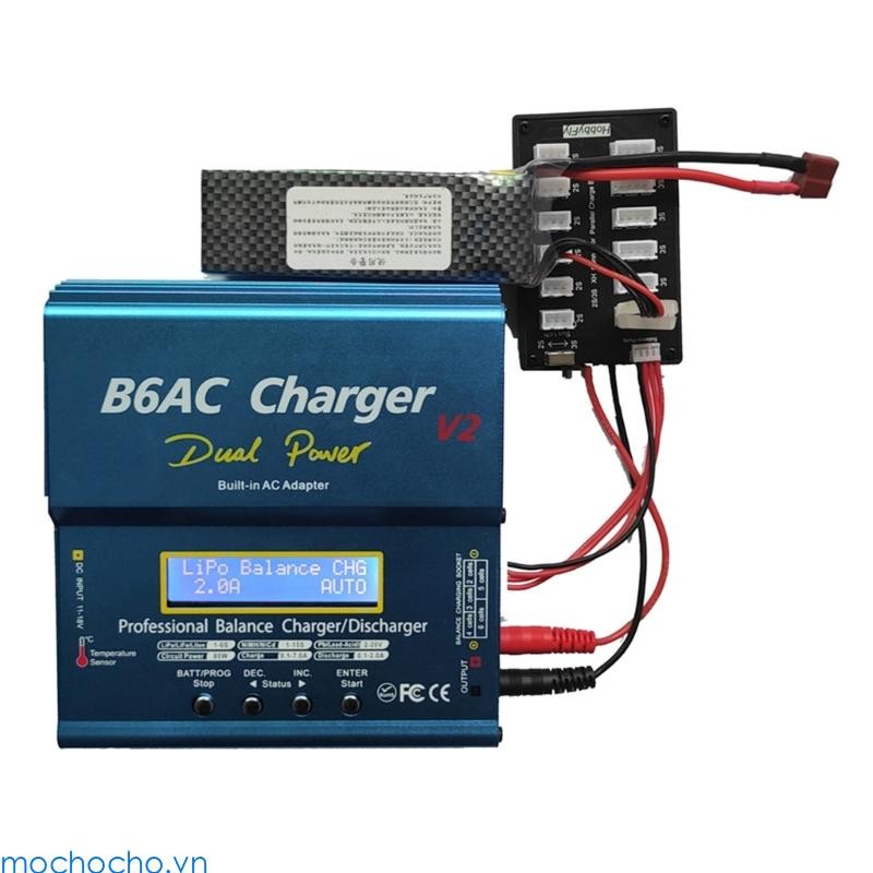 Bảng sạc cân bằng song song song 6 trong 1 mochocho 2S-3S XH-Plug Song song để sạc Imax-B6 B6AC Pl