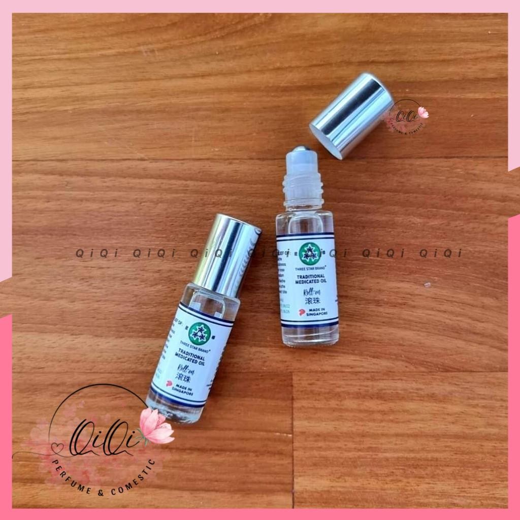 Dầu gió dạng lăn hiệu Three Star 5ml / Hàng nội địa Singapore