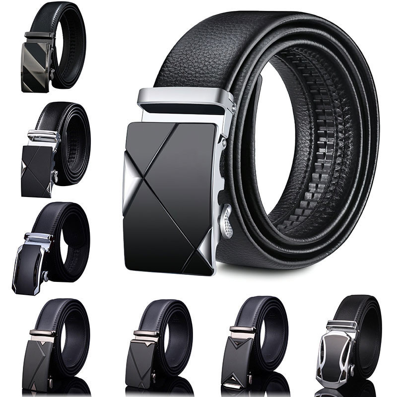 Thắt lưng nam da bò cao cấp chiều dài 120CM, Dây nịt phong cách hàn quốc khóa tự động FORSG