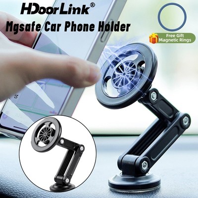 Giá đỡ điện thoại ô tô từ tính HdoorLink Giá đỡ điện thoại Mgsafe 360° Giá đỡ điều hướng ô tô có thể gập lại có thể xoay được Giá đỡ điện thoại di động