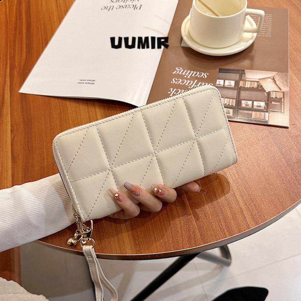 Ví dài UUMIR, Hộp đựng thẻ có dây đeo cổ tay Ví đựng tiền xu, Túi đựng ly hợp bằng da PU có dây kéo thời trang dành cho nữ