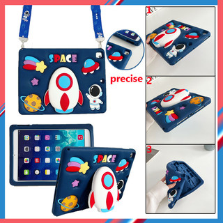 Ốp Lưng Cho Samsung Tab A9 8.7inch X110 A9 + A9 Plus 11 X210 A7 Lite T220 Tab A 8.0 T290 T295 T297 A8 10.5 X200 A7 T500 Vỏ Silicon Mềm Thân Thiện Với Trẻ Em Vỏ Dây Đeo Hoạt Hình
