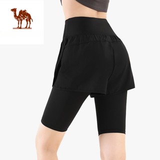 CAMEL CROWN Nữ Giả Hai Mảnh Nhanh Khô Tập Yoga Thể Thao Quần Short Co Giãn Ngoài Quần bó sát