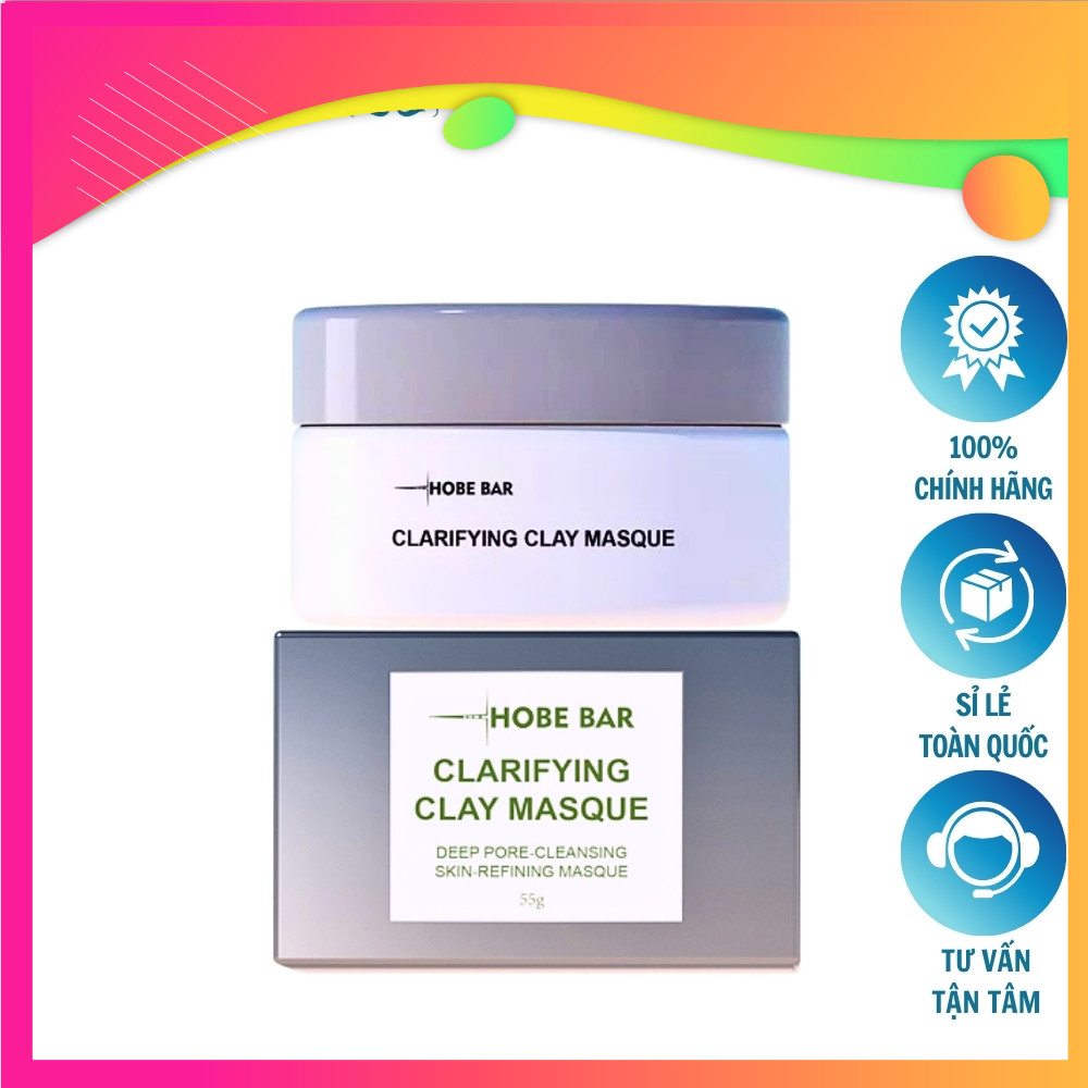 Mặt Nạ Đất Sét Hobebar Chính Hãng 55ml Mark Cấp Ẩm Kiềm Dầu Sạch Sâu Chăm Sóc Dưỡng Da Mặt Sáng Se K