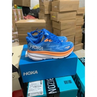 2023 mới HOKA ONE 64/9 Giày chạy bộ nam nữ màu xanh cam cam hấp thụ sốc 3agv