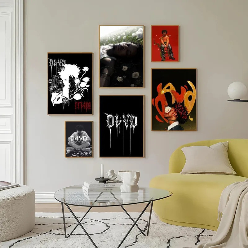 Ca Sĩ Nhạc Phổ Biến D4vd Poster Treo Tường Phòng Ngủ Nhà Trang Trí Phòng Khách, Không Khung Tranh Ca