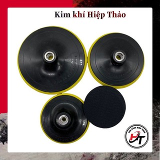  Đĩa chà nhám gỗ đế nhám tròn nhựa đánh bóng tự dính gắn máy khoan mài DE-NHUA 