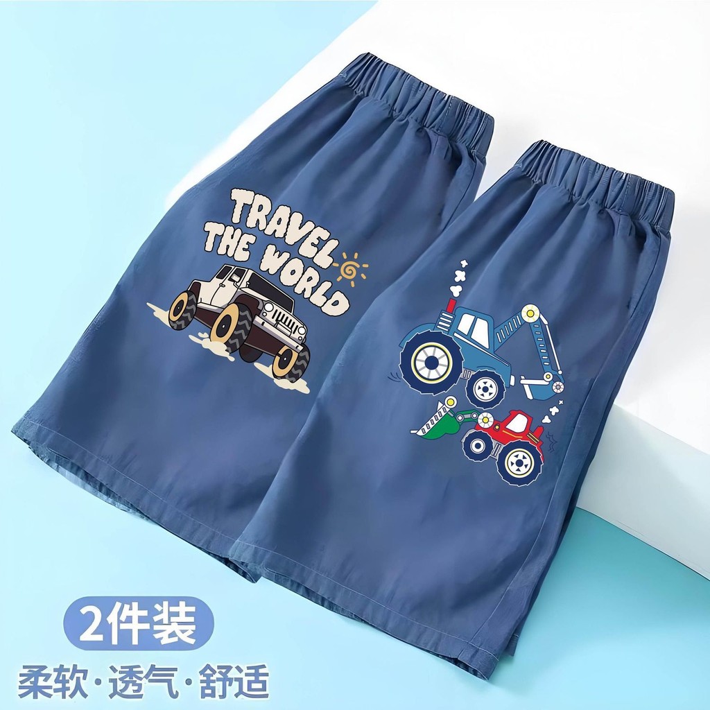 Quần short bé trai Quần short trẻ em Tencel Quần thể thao mỏng Tencel