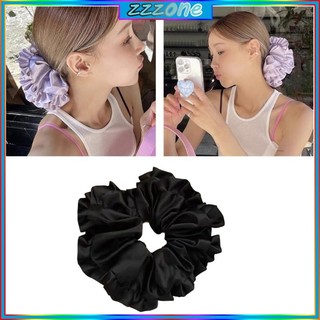 Zzz Phụ Kiện Tóc Thanh Lịch Dây Buộc Tóc Lớn Cho Nữ Tóc Scrunchies