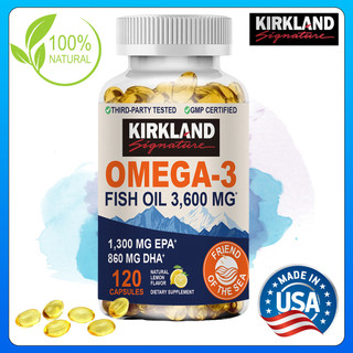  KIRKLAND Dầu cá Omega 3 3600 mg EPA và DHA Axit béo thiết yếu tối ưu  * 