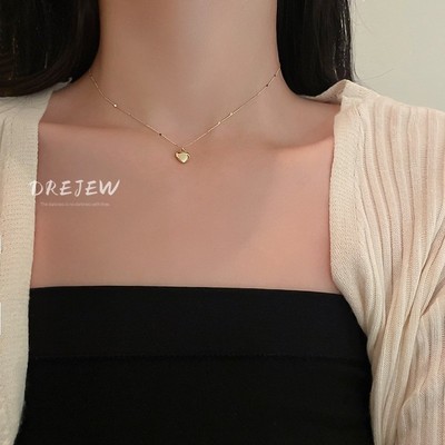 Drejew Vòng cổ tình yêu đơn giản Hàn Quốc chuỗi xương đòn ngắn nhỏ ngọt ngào