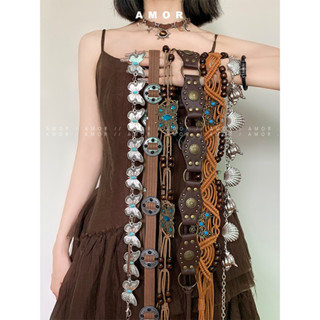Phong cách Bohemian y2k Kim loại thắt lưng bướm nữ Trang trí váy phong cách dân tộc Phong cách cổ điển Dây thắt lưng