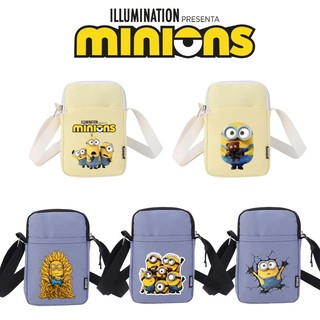 Minion hoạt hình in hình dễ thương túi điện thoại mini vải túi nhỏ đeo vai hàng ngày túi đeo chéo
