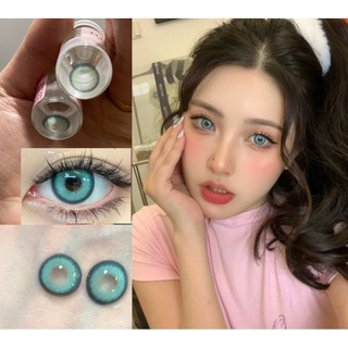 Dòng NZZZHU, Thương hiệu Fllycon, 14.20mm, (Lớp 0-8.00), Kính áp tròng sử dụng hàng năm (xanh hồ)