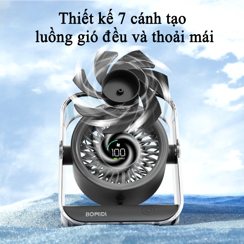 【 Hàng Mới】Quạt Để Bàn Bomidi DF03 Quạt Tốc Độ Cao Để Bàn 100 Tốc Độ Màn Hình Kỹ Thuật. | BigBuy360 - bigbuy360.vn