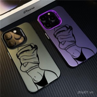 Ốp điện thoại hình cô gái sọc cá tính, chống bụi bẩn, tương thích với iPhone 11 11 Pro Max 12 13 14 15 16 Pro Max X XR XS Max 13 Pro 14 Pro 15 Pro 14 Plus, vỏ silicone chống sốc