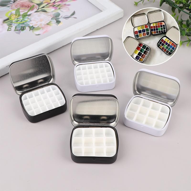 [MAO] Hộp thiếc màu nước rỗng di động 12 / 24 Lưới màu nước Bảng sơn du lịch Paing Khay sơn Đồ dùng 
