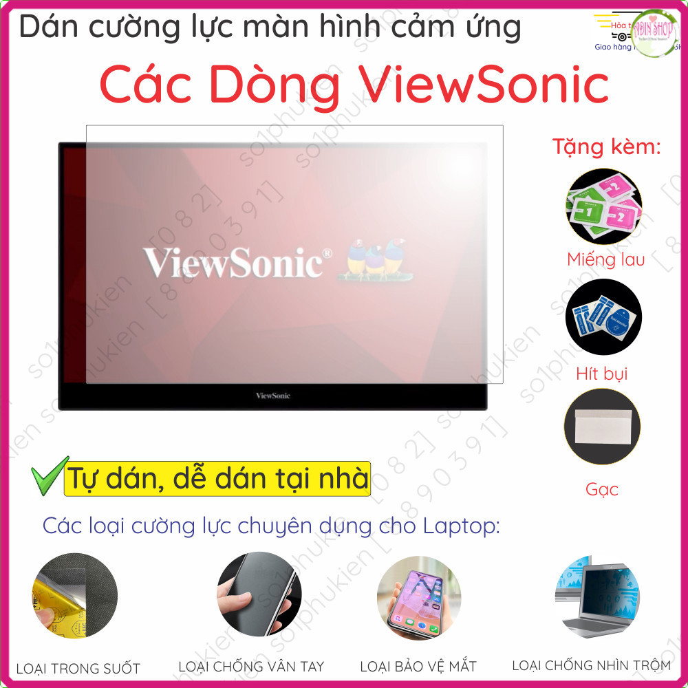 Dán cường lực cho màn hình di động ViewSonic Color Pro VP16 Td1655 VG1655 VA1665 Portable Monitor Ar