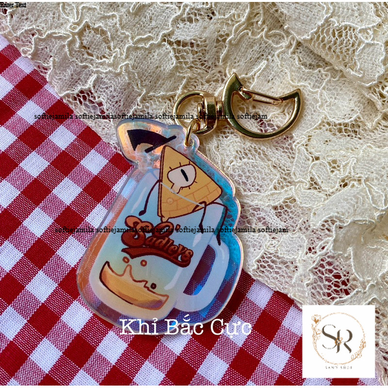 Móc khoá Keychain hologram hoạt hình Bill Cipher Gravity Falls