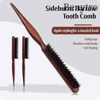 Lược đuôi nhọn BENYTRO, Tay cầm bằng gỗ 3 hàng Lược đánh lông tơ, Lược lông Boar bền