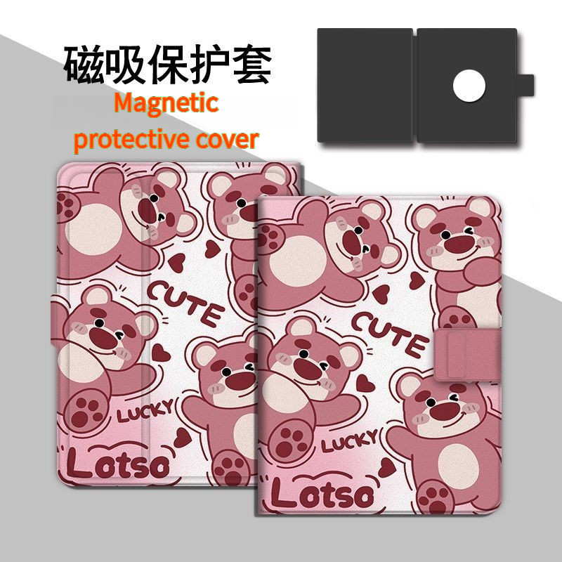 BOOX Tab Mini C/Tab8 C 7.81-inch Sleep Wake Magnetic Case Strawberry Bear[Shipped on the Same Day]