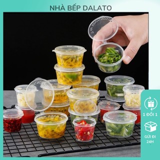  Set 10 Hộp Đựng Nước Chấm Hủ Sốt Hũ Đựng Nước Chấm Có Nắp 30ml 50ml 100ml Đựng Sốt Caramen Đồ Nhà Bếp Dalato 
