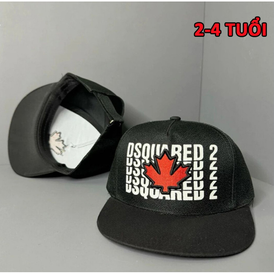 Mũ Lưỡi Trai DSQUARED2 Khoá Nút Thời Trang Nam Nữ, Mũ cho bé trai mũ snapback  Dsquared2  MU373 [2-5