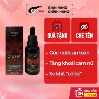 Gel bôi trơn kích thích và tăng khoái cảm nữ Virgin Star Orgasm Drops Kissable - Chai 30ml | GUNSHOP VIỆT NAM