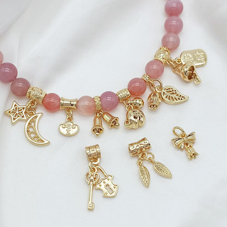 Mặt dây chuyền Bảo quản màu sắc mạnh mẽ 14K Vòng cung mặt trăng may mắn Phụ kiện khuỷu tay rỗng