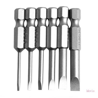 Ks 6 Cái Bộ 50mm 2 0-6 0mm Flat cho đầu có rãnh đầu tuốc nơ vít bit