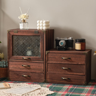 Tủ Lưu Trữ Để Bàn Retro, Đồ Ăn Nhẹ, Lưu Trữ Đồ Lặt Vặt, Bộ Trà, Tách Trà, Tủ Gỗ Nguyên Khối Nhiều Lớp Cạnh Bữa Ăn