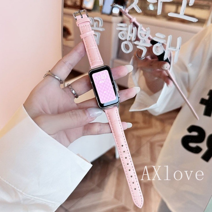 Dây Da Cho Huawei Band 10 9 8 Dây Đeo Đồng Hồ Cho Huawei Band 10 Dây Đeo Cổ Tay Vòng Tay Repalcement