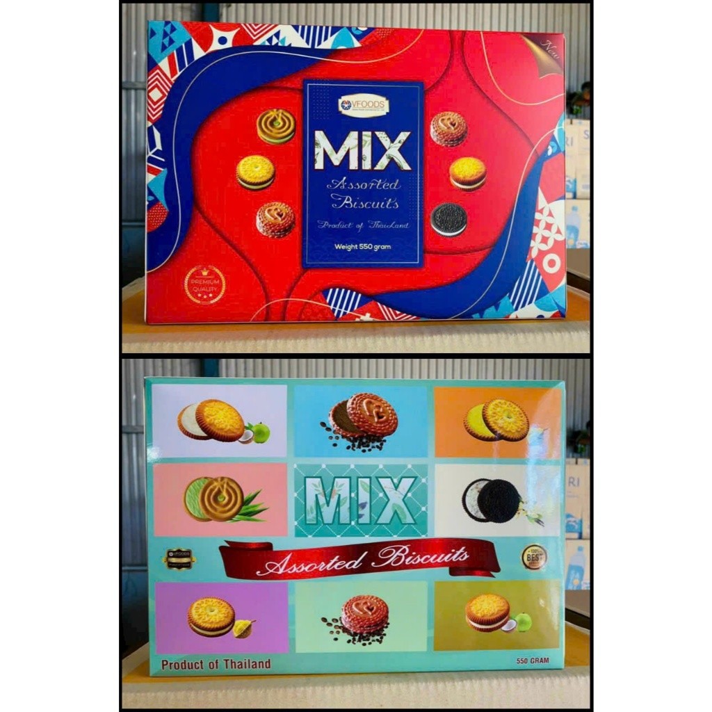 [HỘP 550G] Bánh Quy MIX VỊ VFOODS THÁI LAN