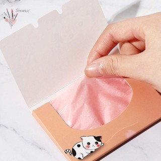 GHGK 100 chiếc Khăn lau mặt giấy thấm nước Matcha Giấy chống nhờn Tấm thấm dầu Mỹ phẩm Trang điểm Dụng cụ làm sạch da mặt NGSS