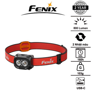  Đèn đội đầu Fenix HL18R-T V2.0 sáng 800 Lm Siêu nhẹ chuyên chạy trail 