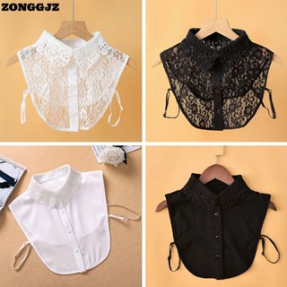  Zonggjz Cổ Giả Có Thể Tháo Rời DIY Ren Cổ Giả Khăn Choàng Quấn Trang Trí Ve Áo Nửa Áo Sơ Mi Nữ 
