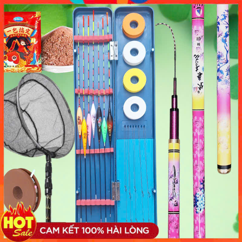 Bộ cần câu tay Hoa Mực Nước 5H cần câu đài câu đơn đầy đủ phụ kiện giá rẻ - SOMIA_fishing