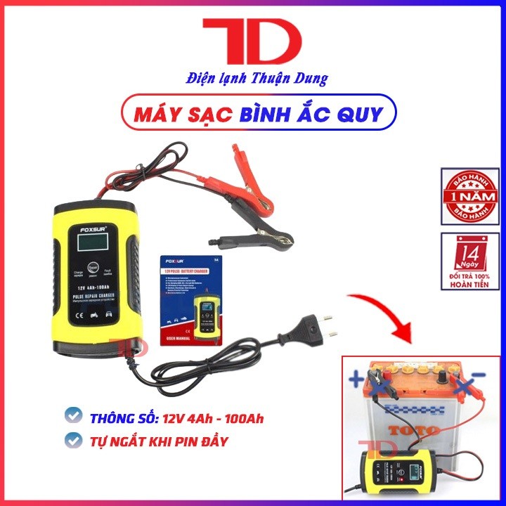Máy sạc bình ắc quy kiêm sạc bình 12V/6A 4Ah100Ah loại tốt mẫu mới 2019máy nạp ắc quy nạp ắc quy 12v